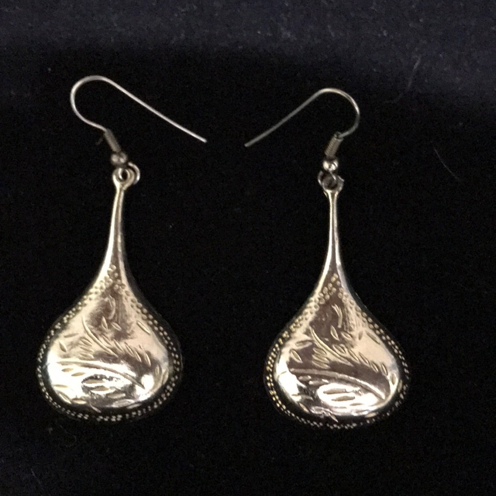 Silvertone Drop Earrings